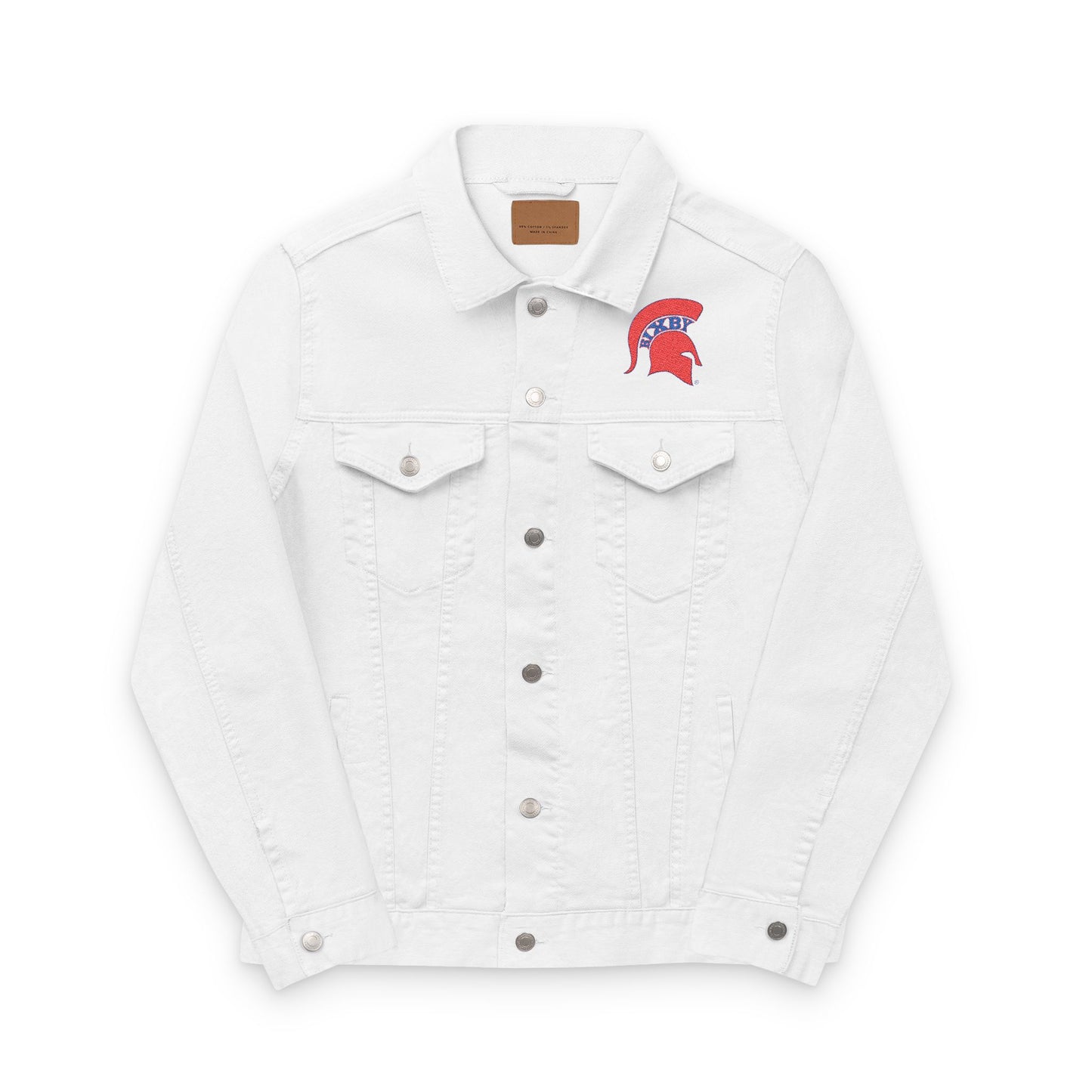 Spartan Red Logo Premium Class Denim Jacket