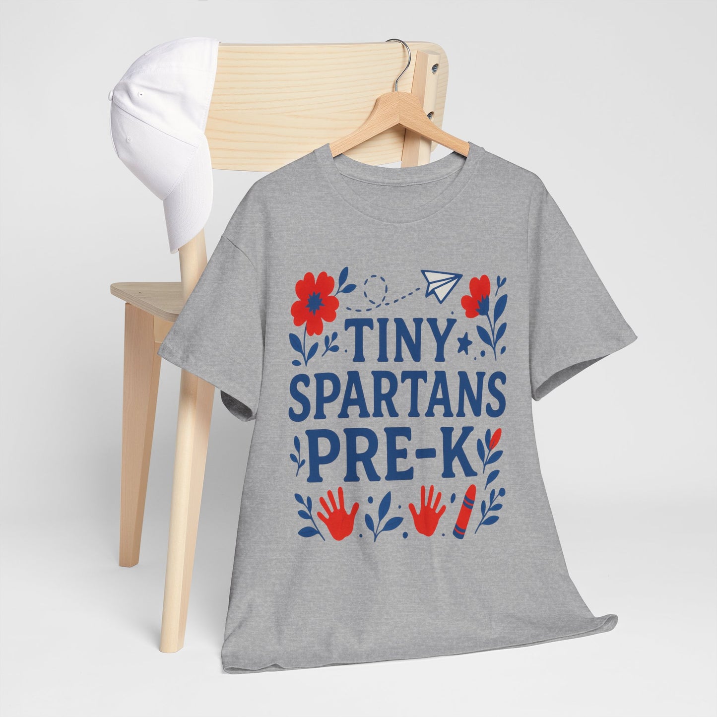 Floral Tiny Pre-K Spartan Gildan Tee
