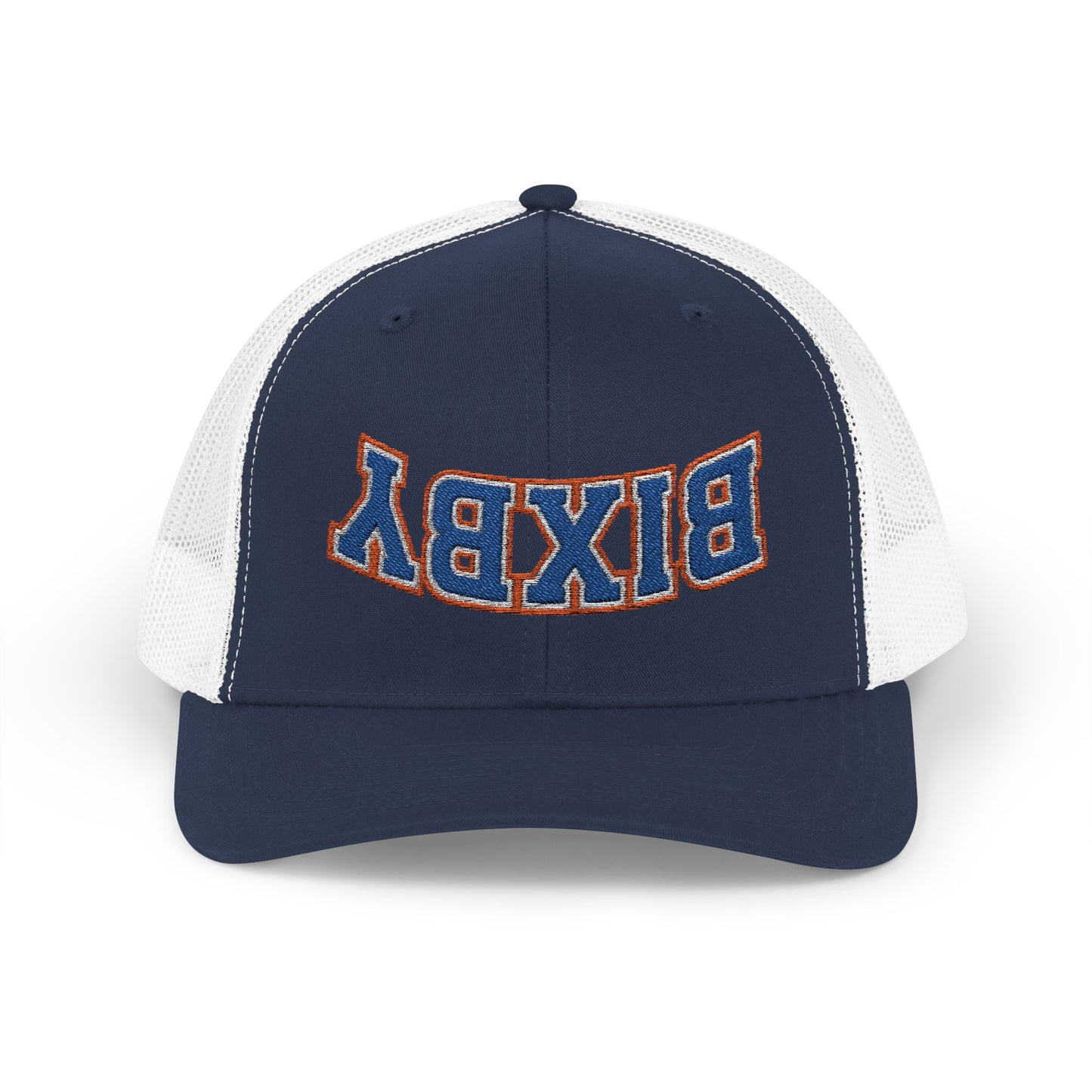 Upside-Down Embroidered Bixby Trucker Snapback