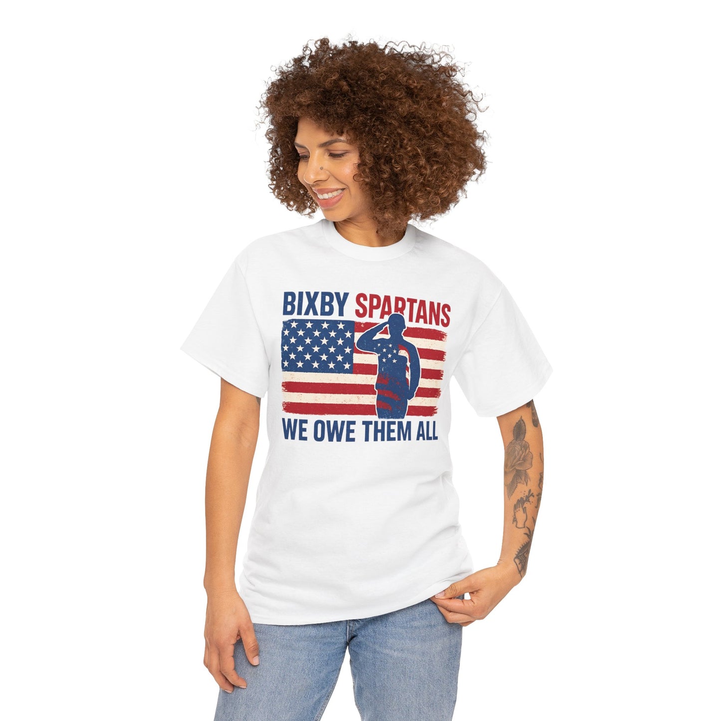 Spartans We Owe Them All Gildan Tee
