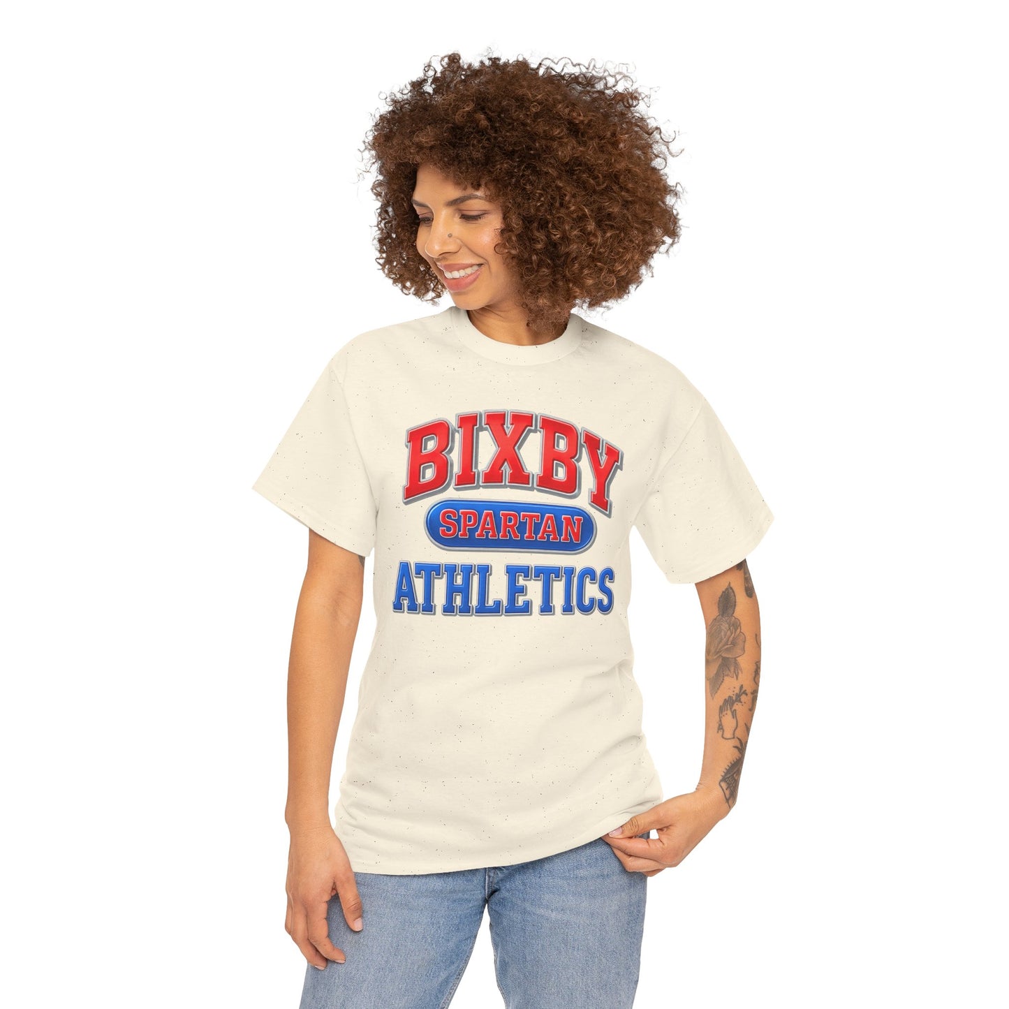 Bixby Spartan Athletics Metallic Gildan Tee