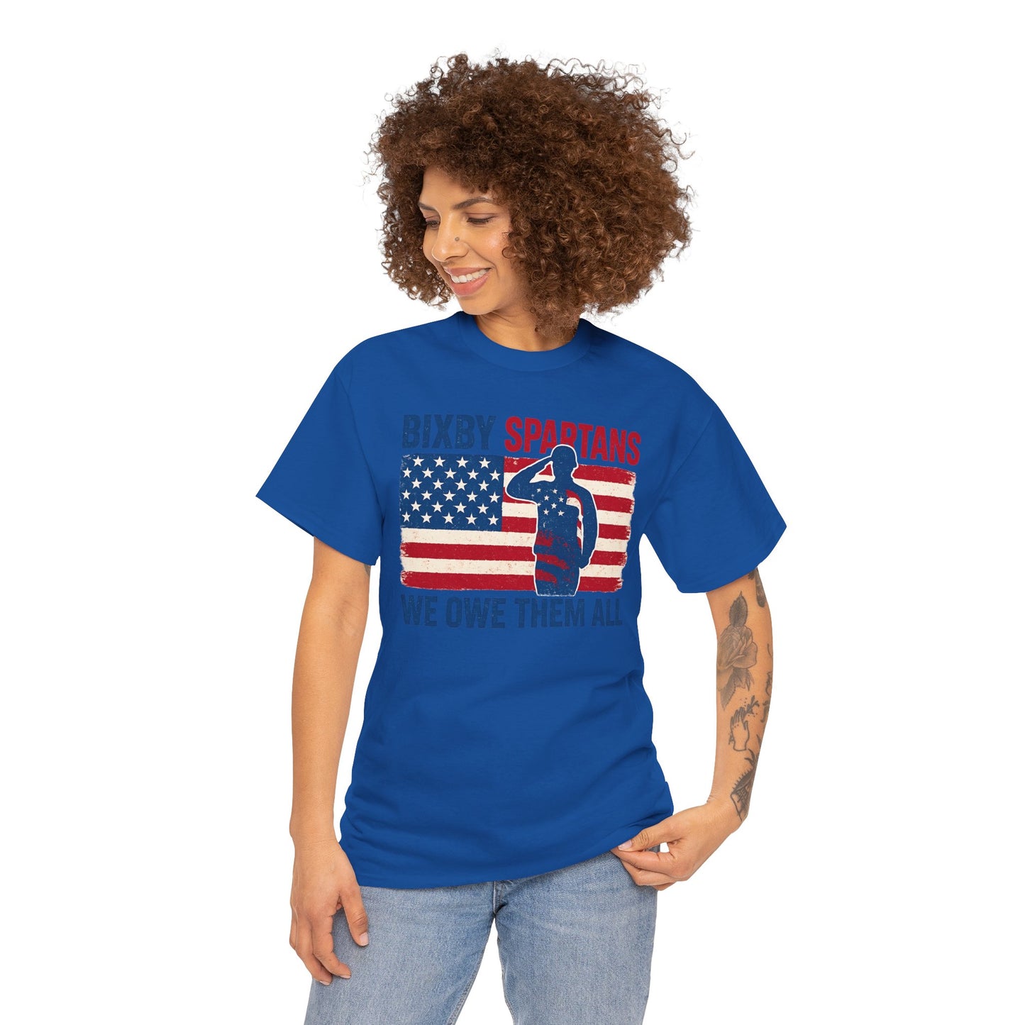 Spartans We Owe Them All Gildan Tee