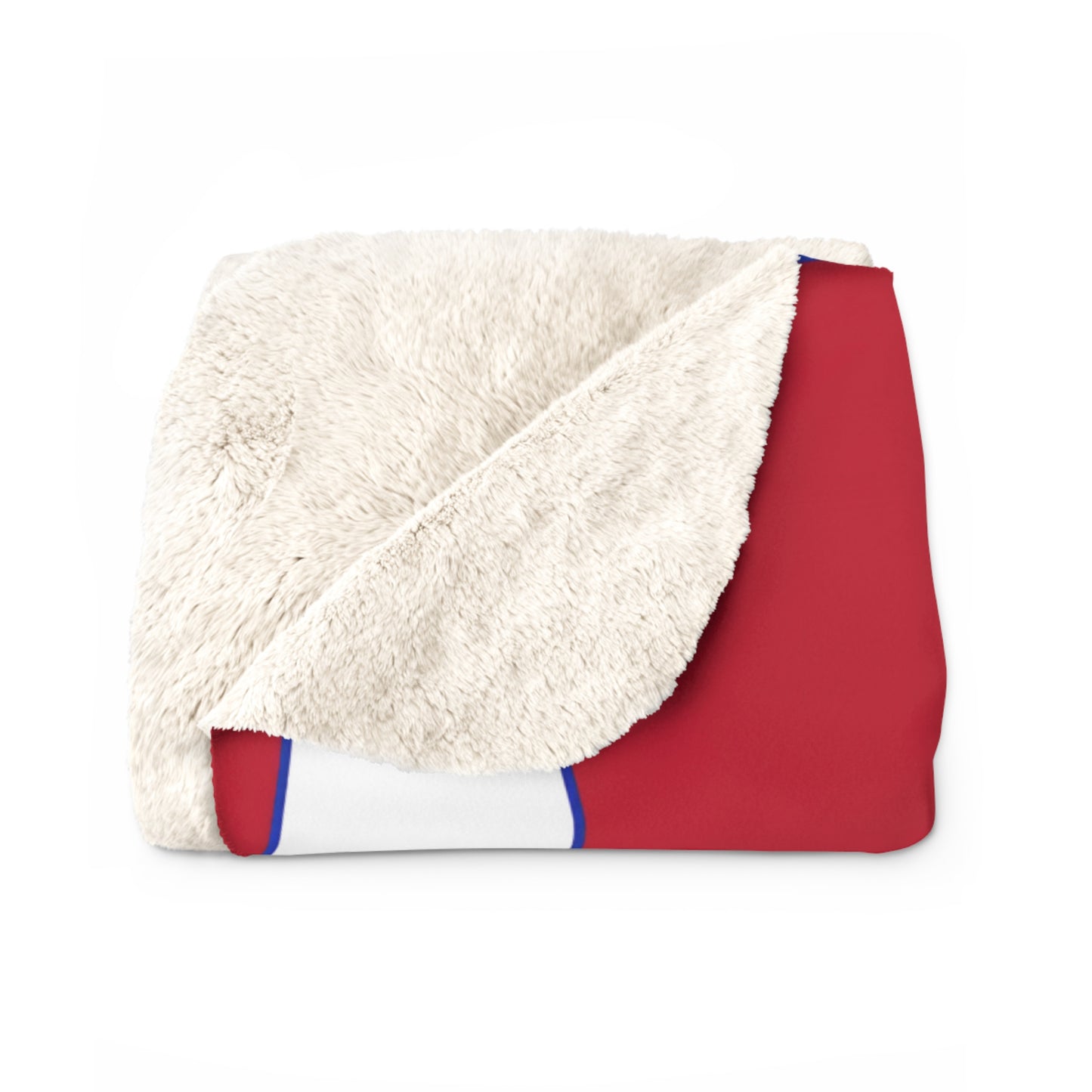 Spartan Red Large Pattern Logo Comfy Sherpa Fleece Blanket