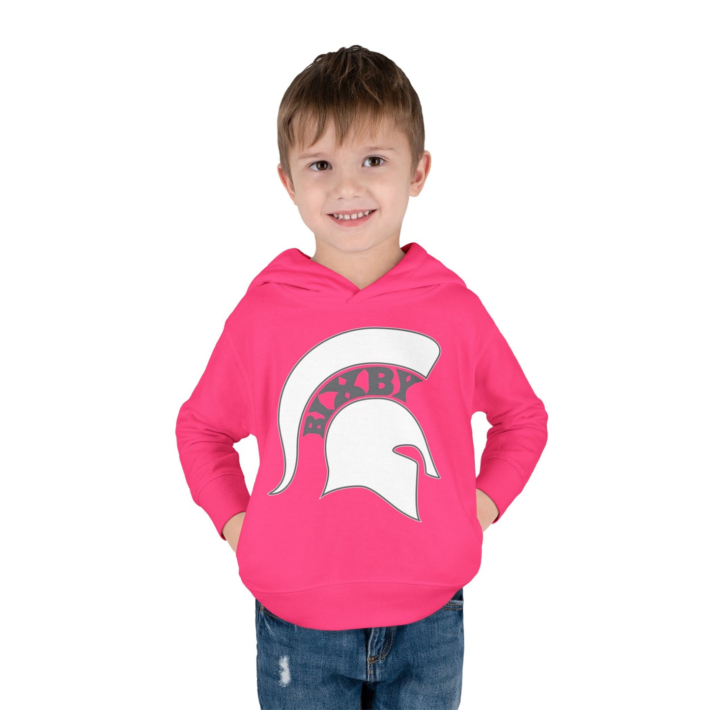 Bixby Spartans White Logo Toddler Rabbit Skins Hoodie