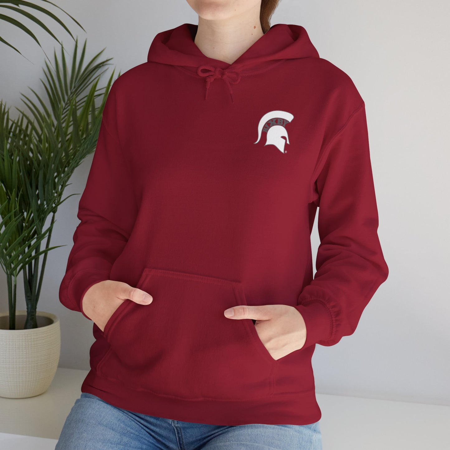 Spartan White Logo Gildan Hoodie