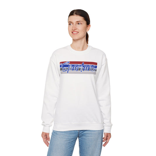 Spartans Cursive Print Crewneck Gildan Sweatshirt