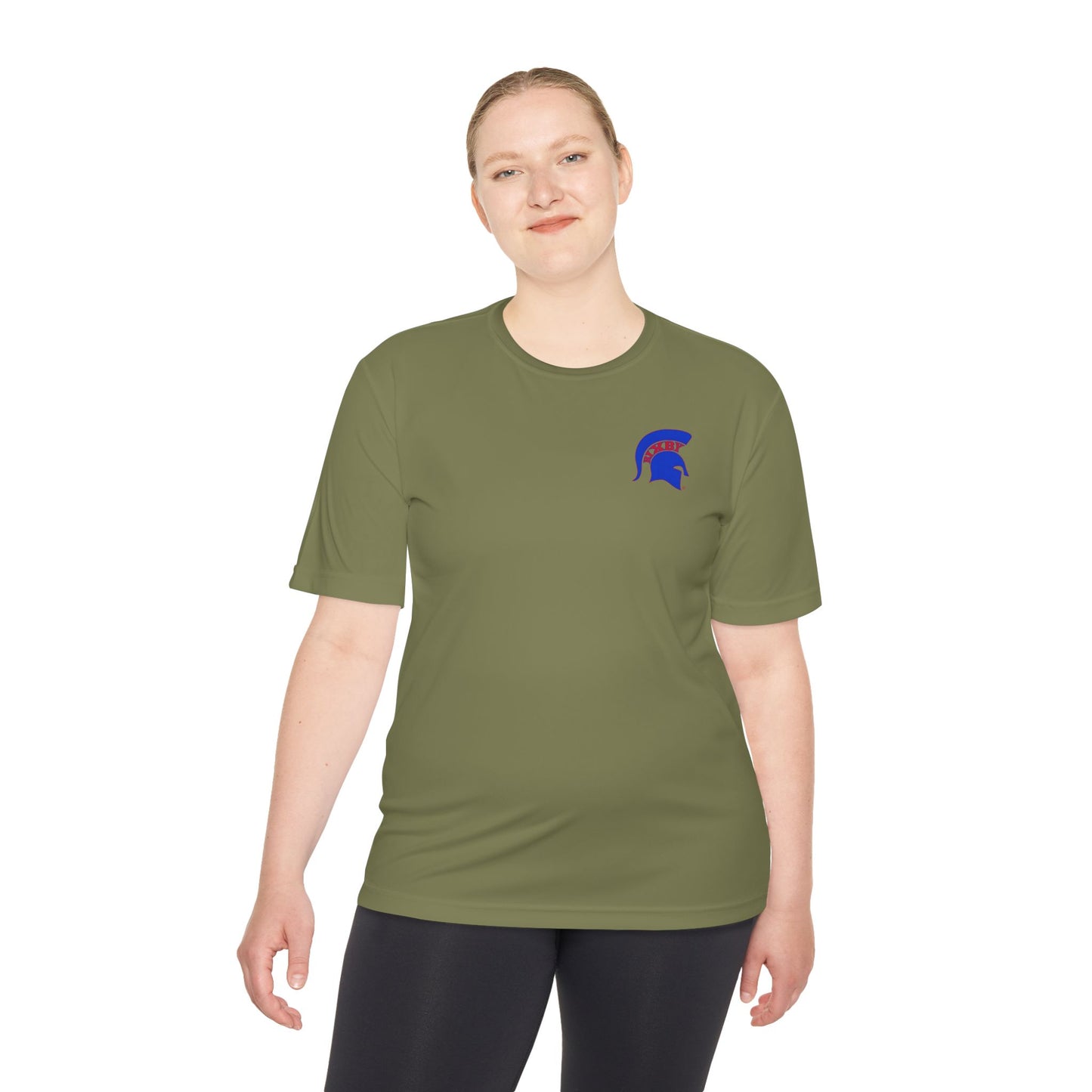 Spartan Blue Logo Adult Sport-Tek Tee