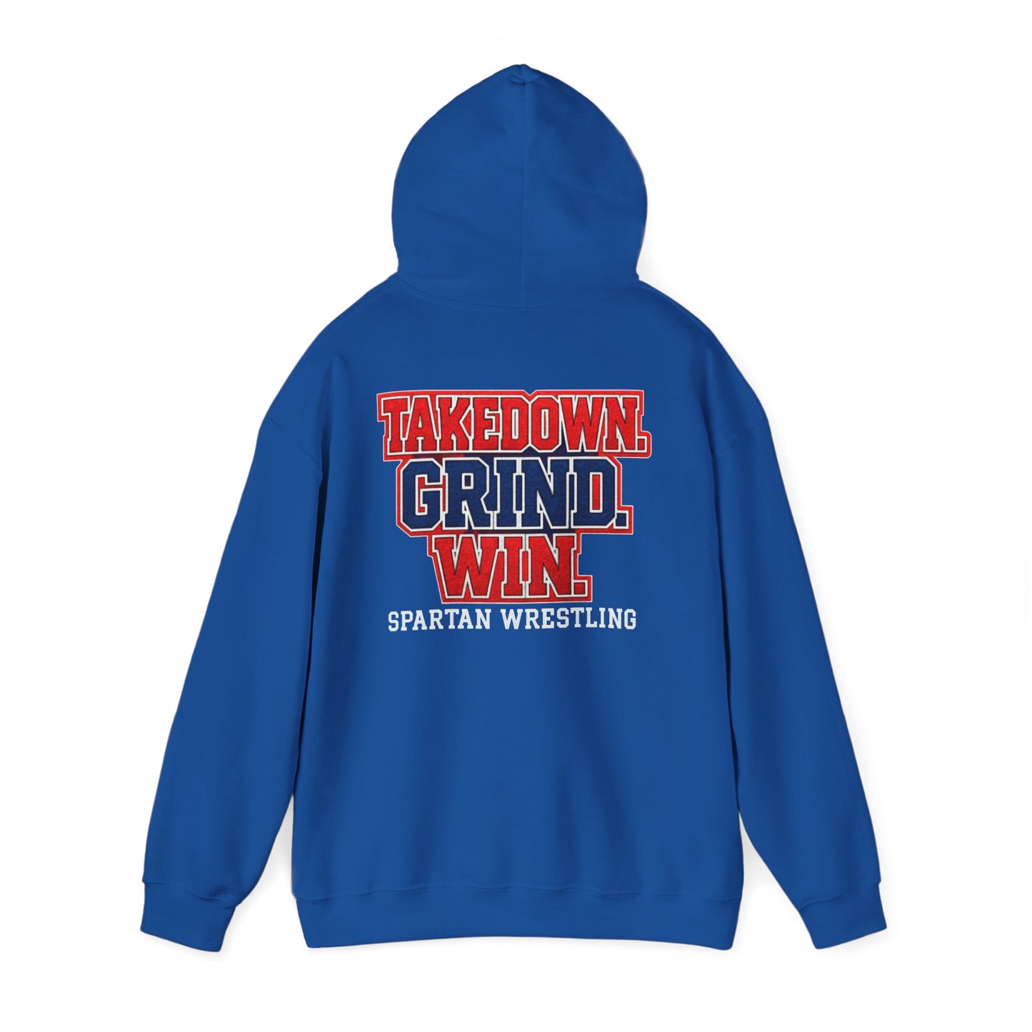Takedown. Grind. Win Spartan Wresting Gildan Hoodie