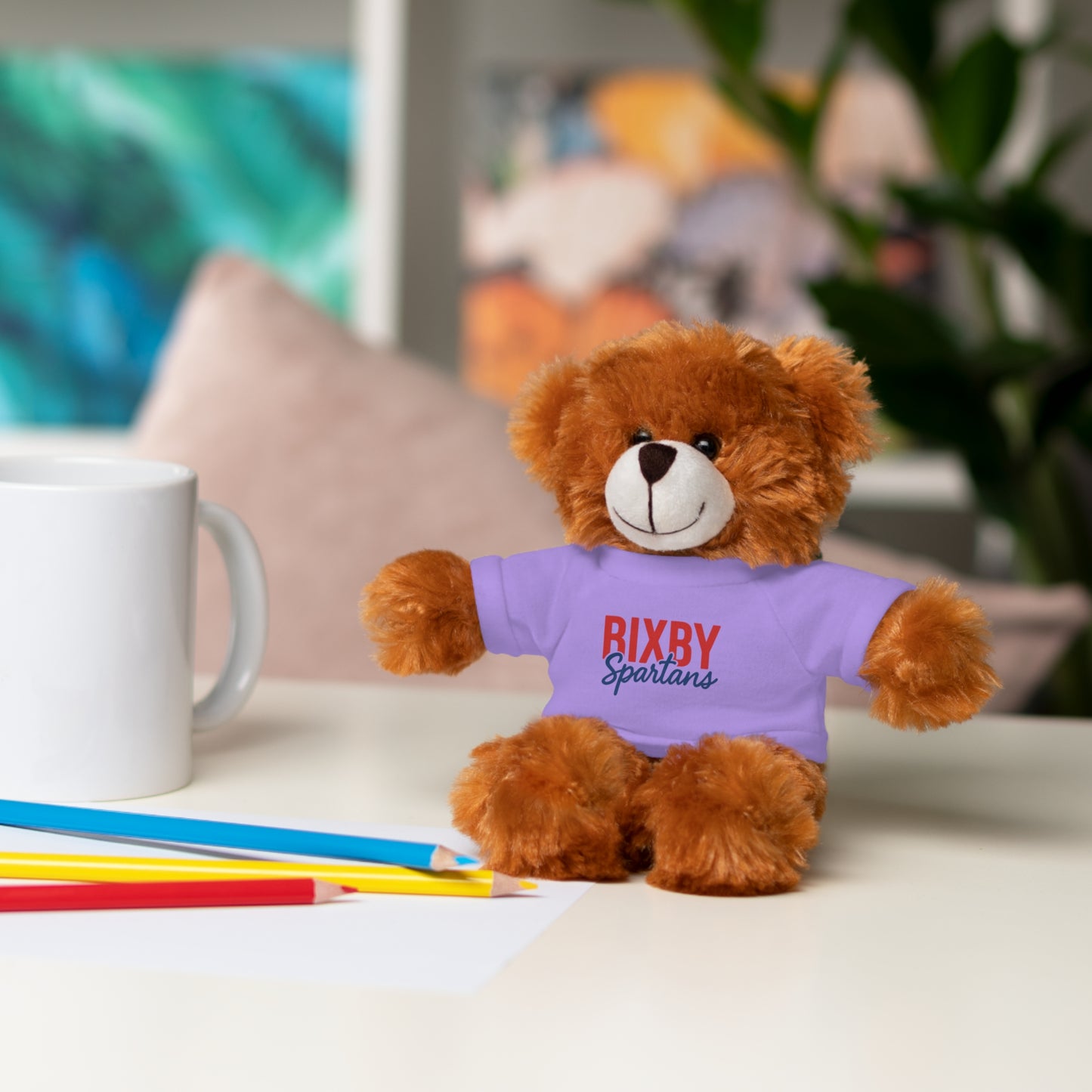 Bixby Spartans Stuffed Animal Logo