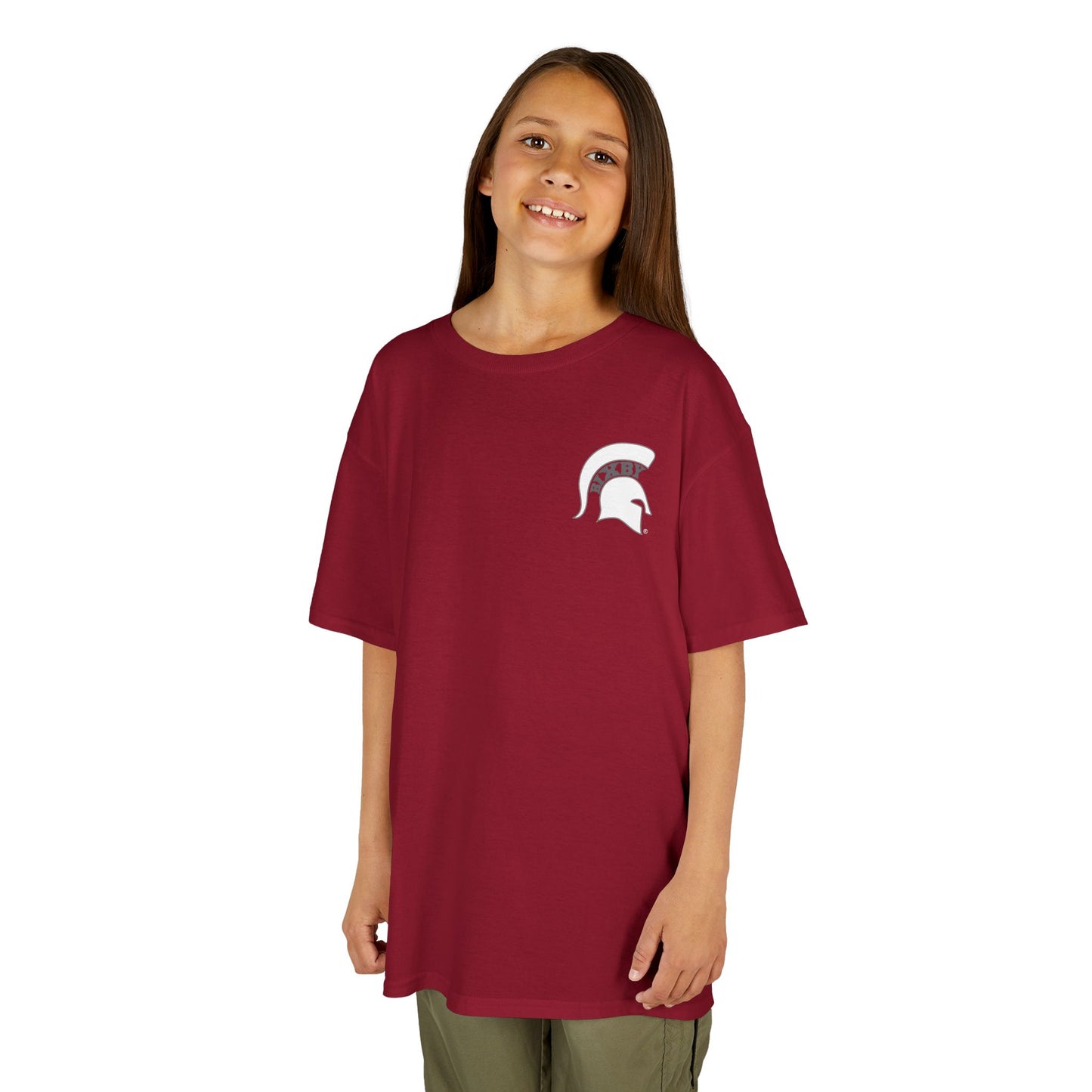 Spartan White Logo Youth Gildan Tee