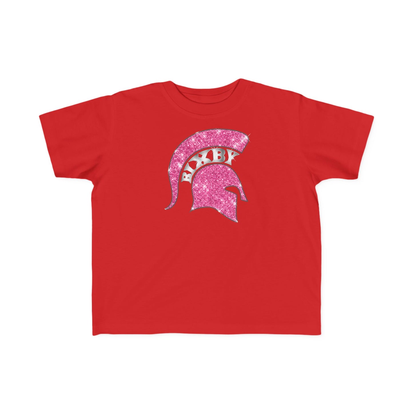 Bixby Spartans Pink Bling Toddler Rabbit Skins Tee