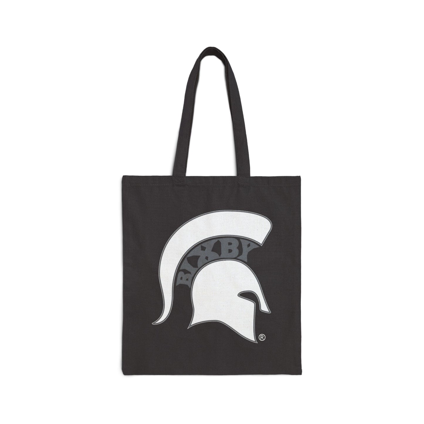 Spartan White Logo Canvas Tote Bag