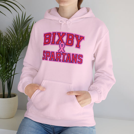 Bixby Spartans Breast Cancer Awareness Gildan Hoodie