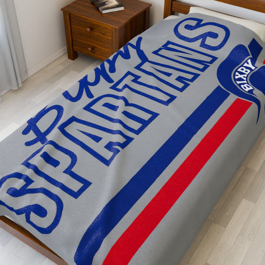 Bixby Spartans Velveteen Plush Blanket