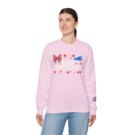 Bixby Cheer With Sleeve Print Gildan Sweatshirt