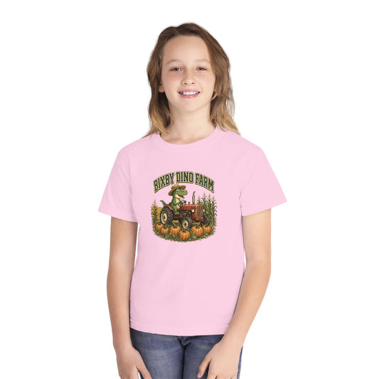 Bixby Dino Farm Youth Tee in Blossom
