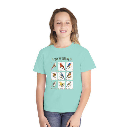 Bixby Birds Youth Tee in Chalky Mint