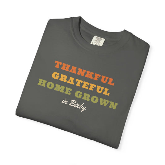 Thankful Grateful Home Grown Comfort Colors Tee in Pepper