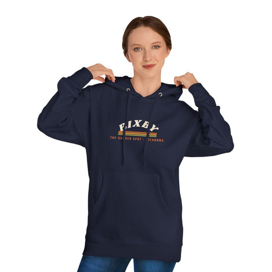Bixby Retro Arch Hoodie in Classic Navy