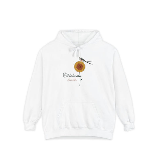 State Bird & Wildflower Oklahoma Hoodie | Comfort Colors in White