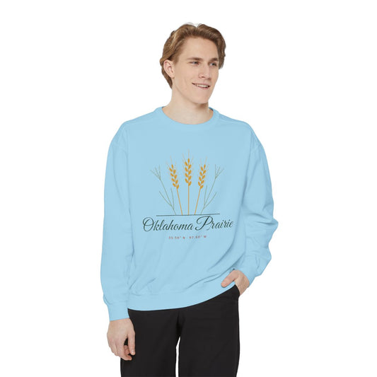 Oklahoma Prairie Crewneck Sweatshirt | Comfort Colors in Chambray