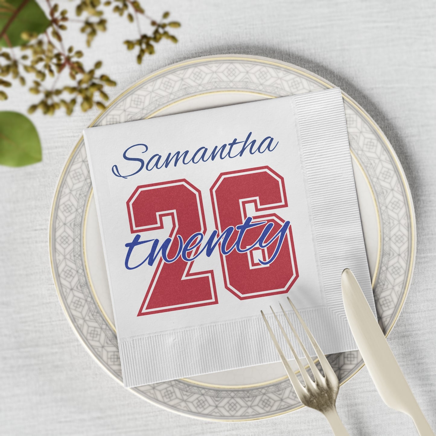 Bixby Spartan Senior Class 2026 Party Napkin
