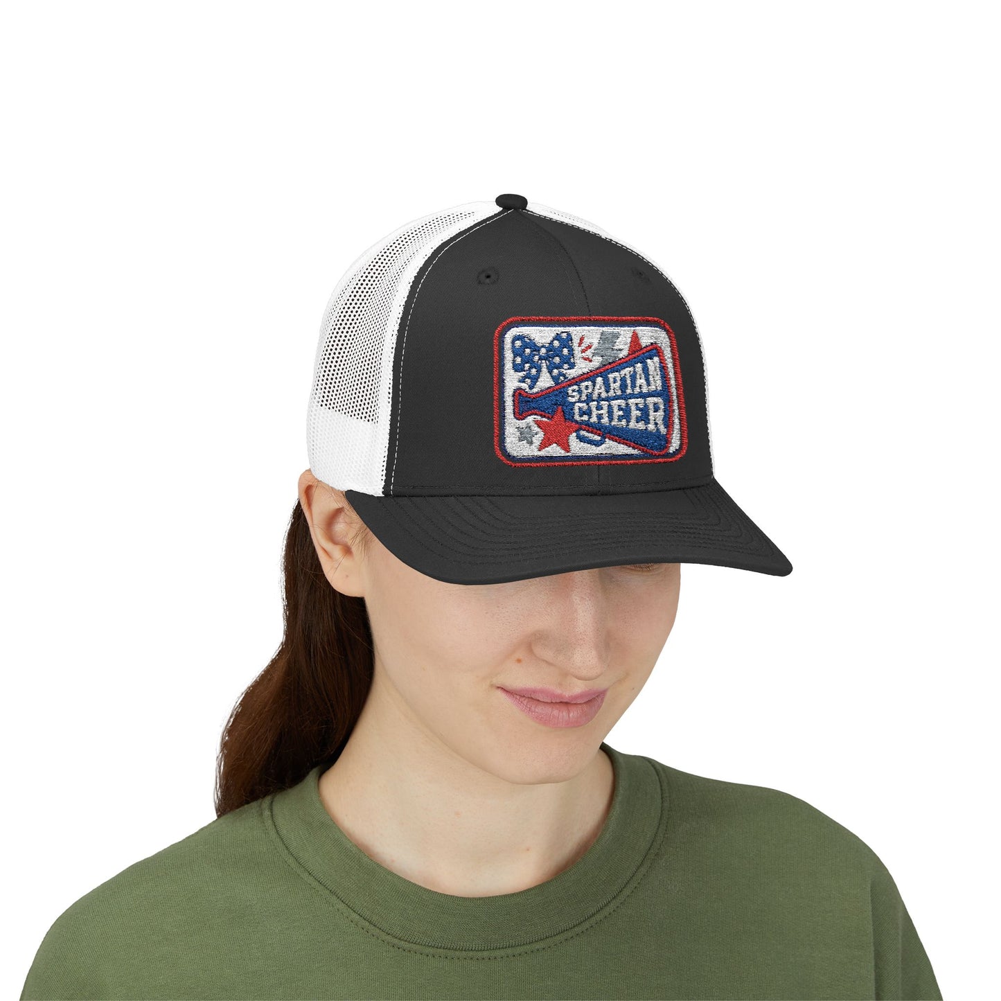 Spartan Cheer Embroidered Trucker Snapback