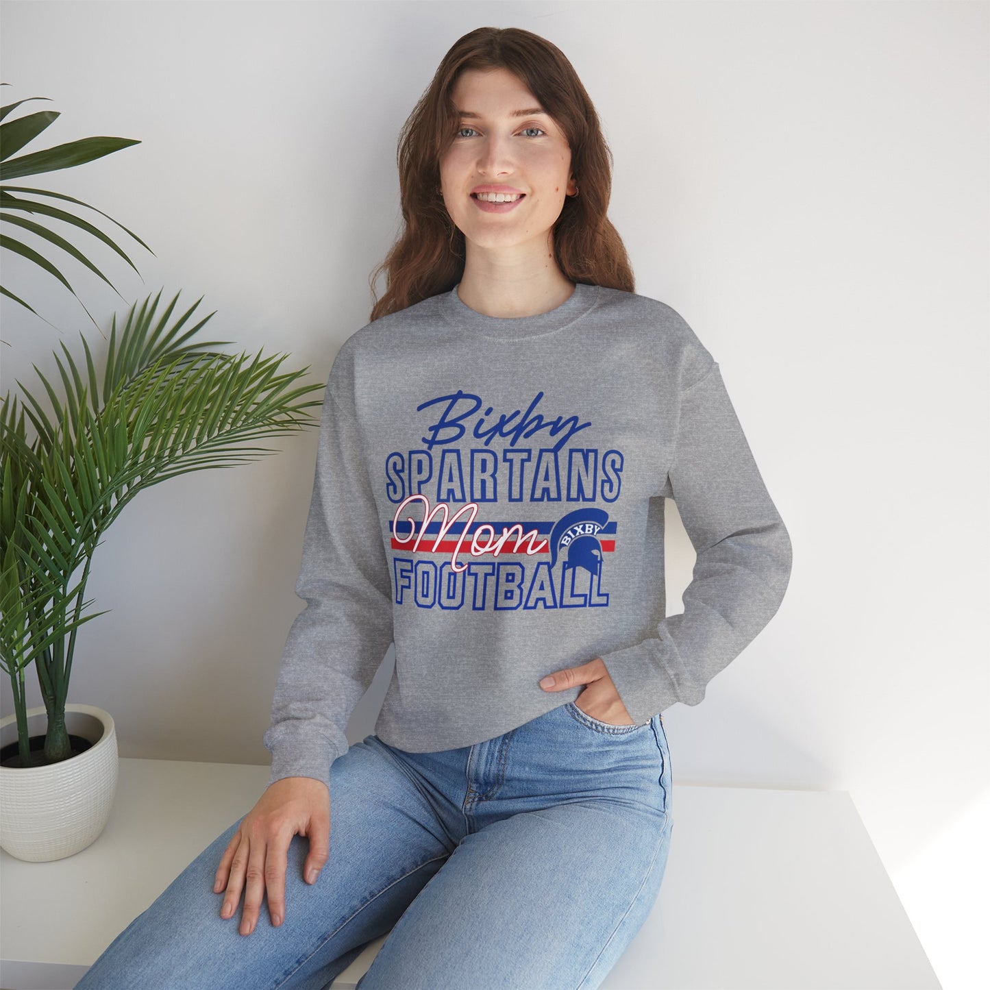 Bixby Spartans Football Mom Sweatshirt