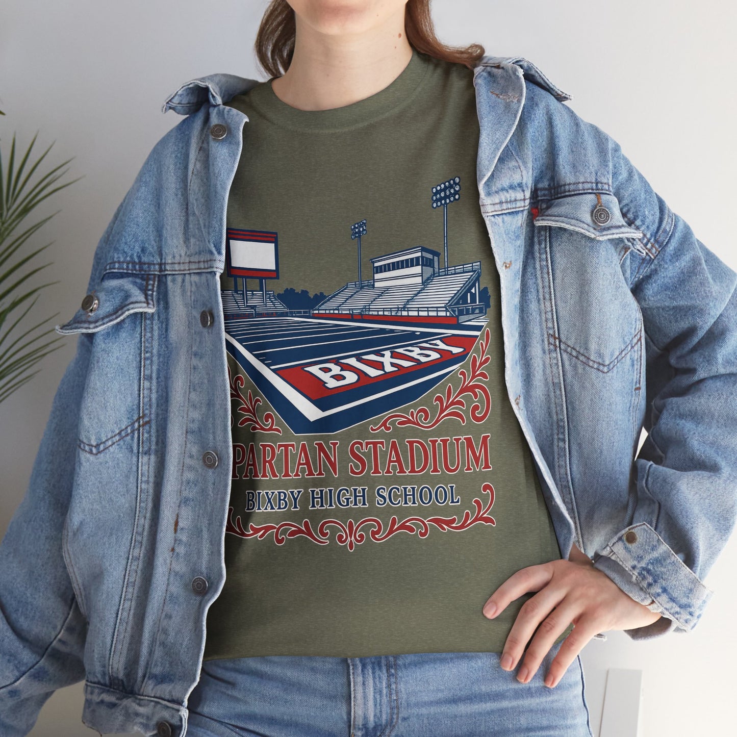 Ornate Spartan Stadium Gildan Tee
