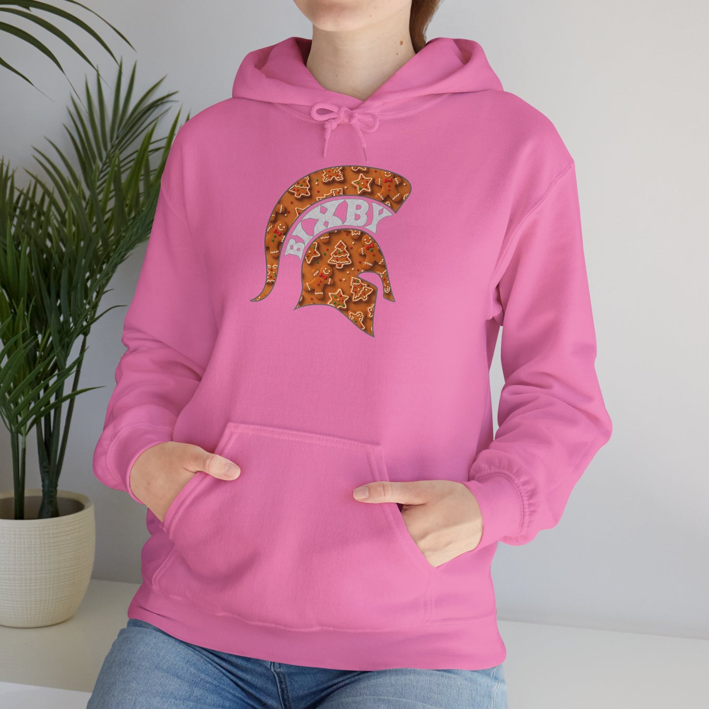 Bixby Spartan Gingerbread Gildan Hoodie