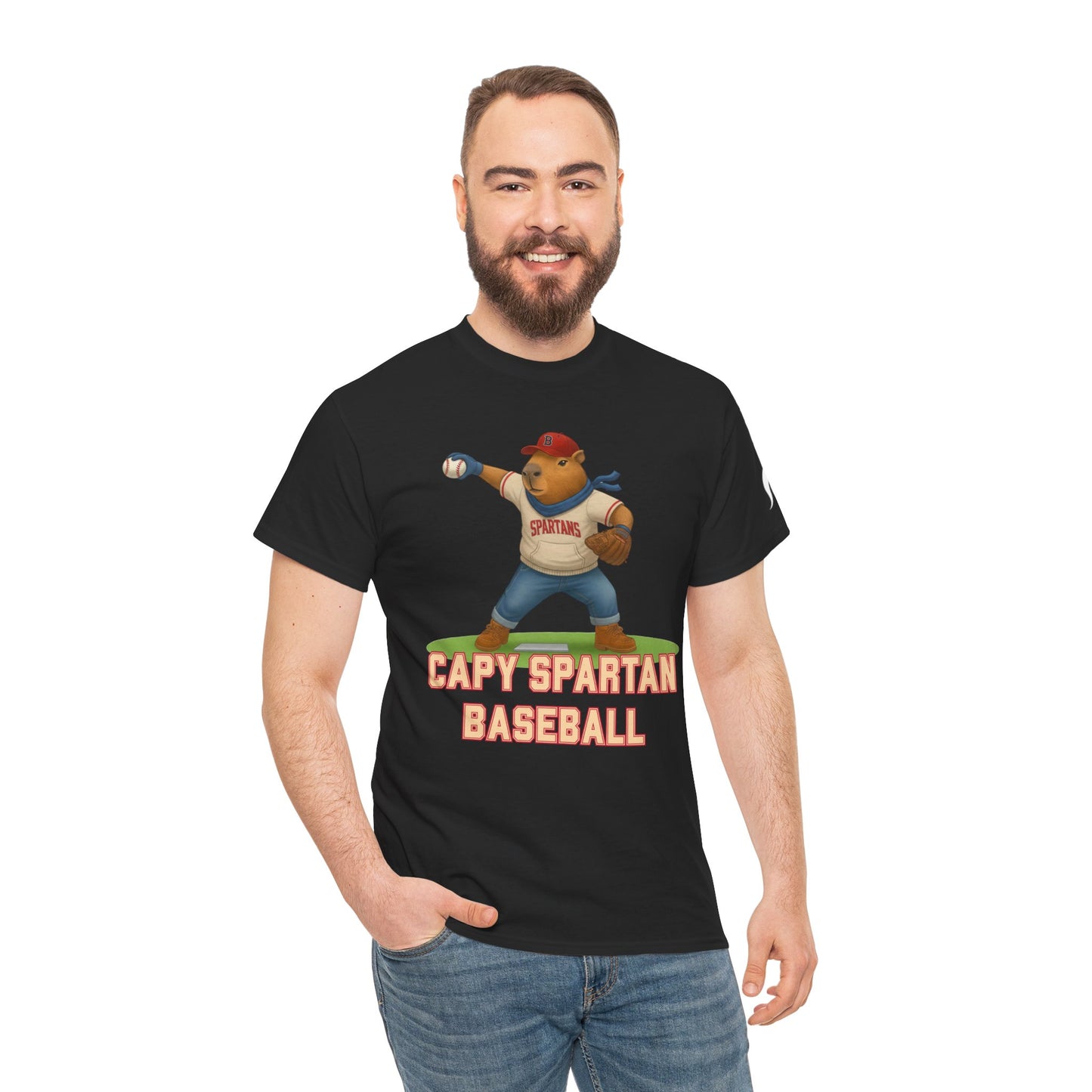 Capy Spartan Baseball Gildan Tee