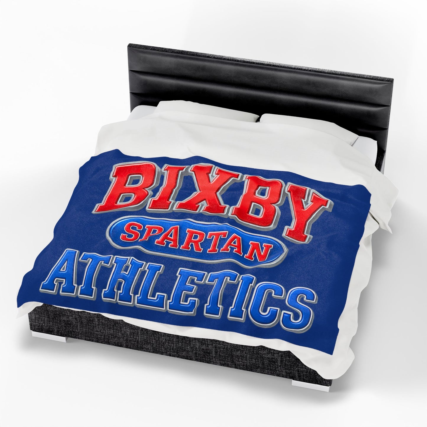 Bixby Spartan Athletics Velveteen Plush Blanket