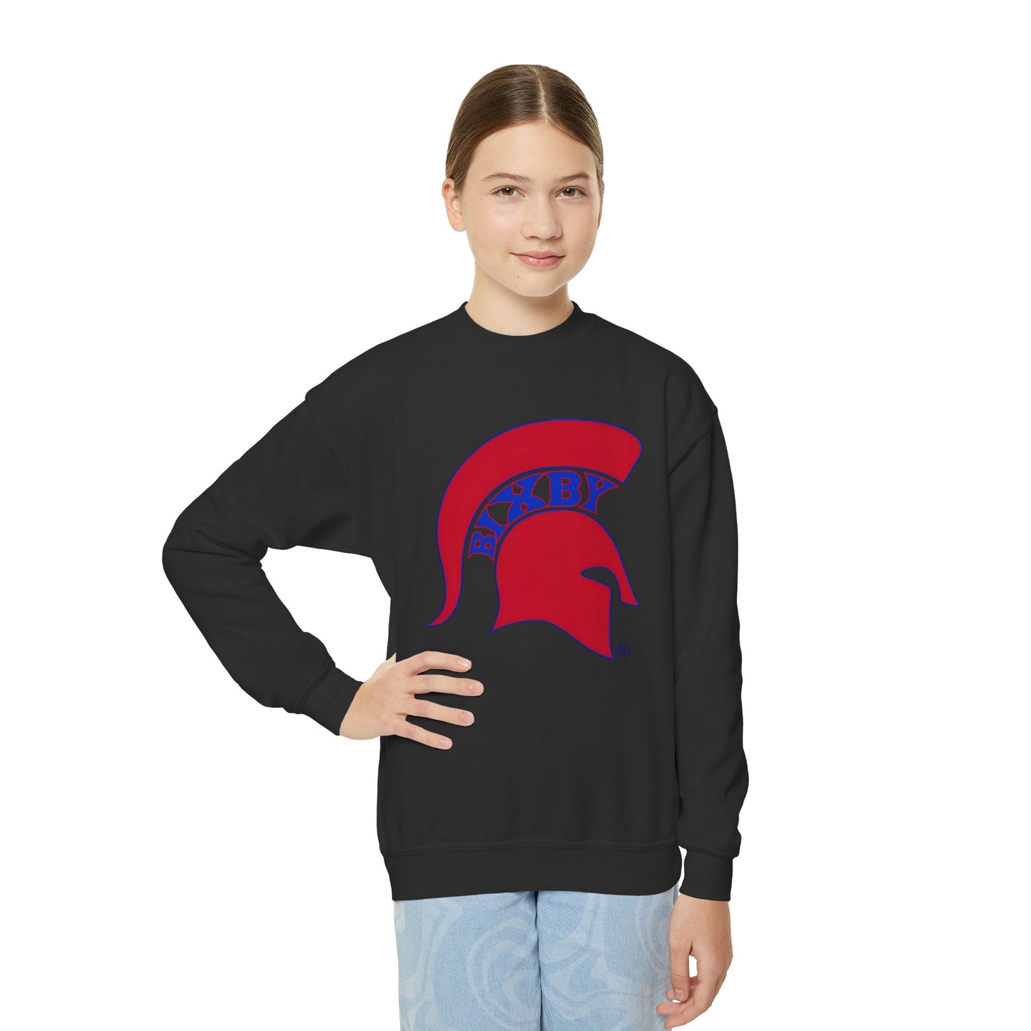 Spartan Red Logo Youth Gildan Sweatshirt