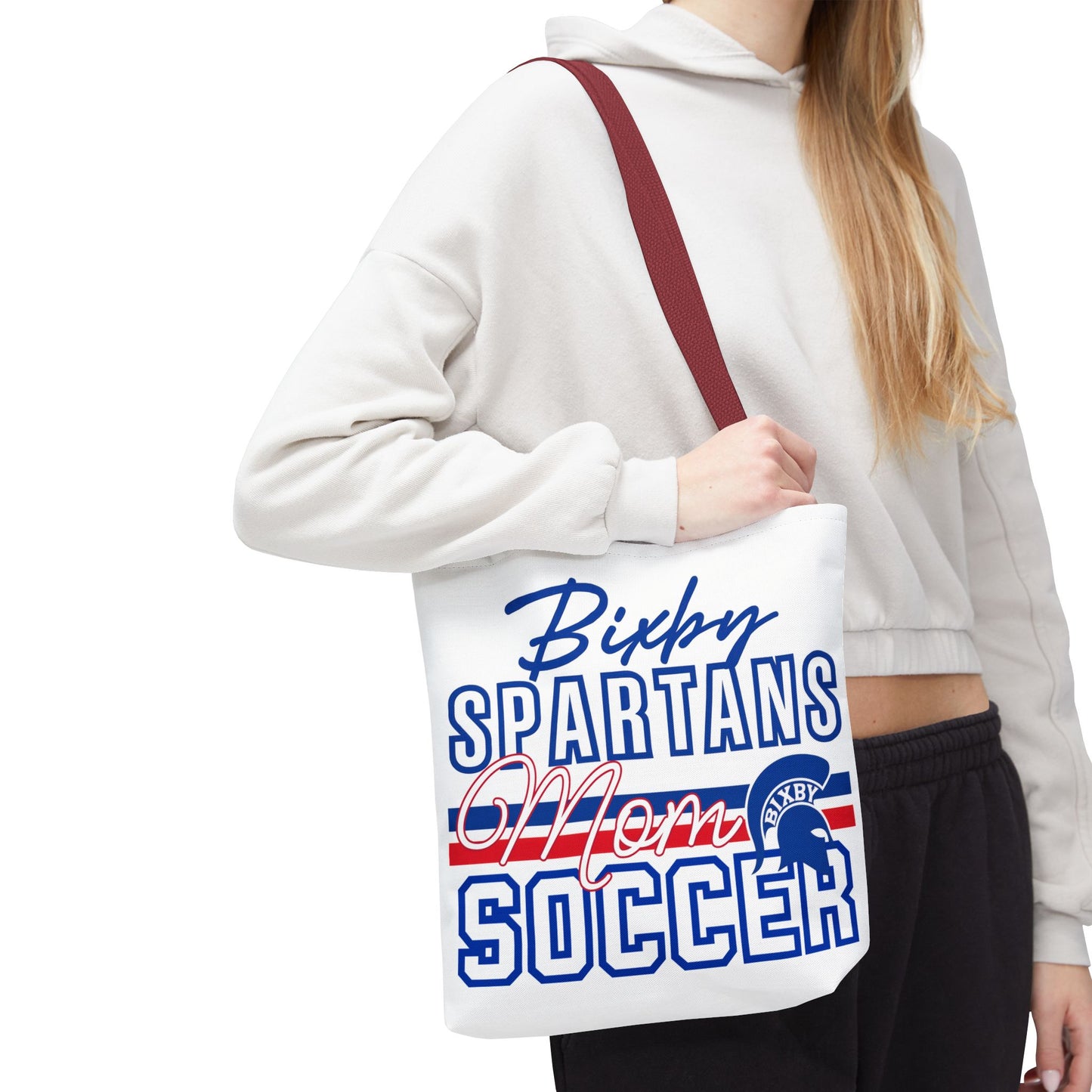 Bixby Spartans Soccer Mom Polyester Tote Bag