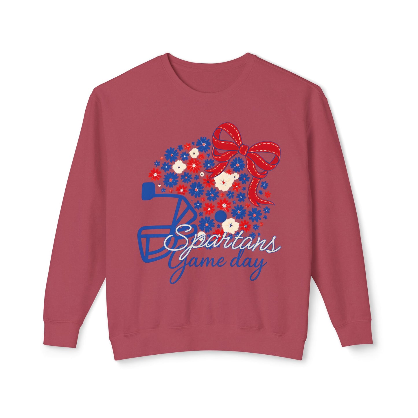 Spartans Floral Helmet Premium Comfort Colors Sweatshirt