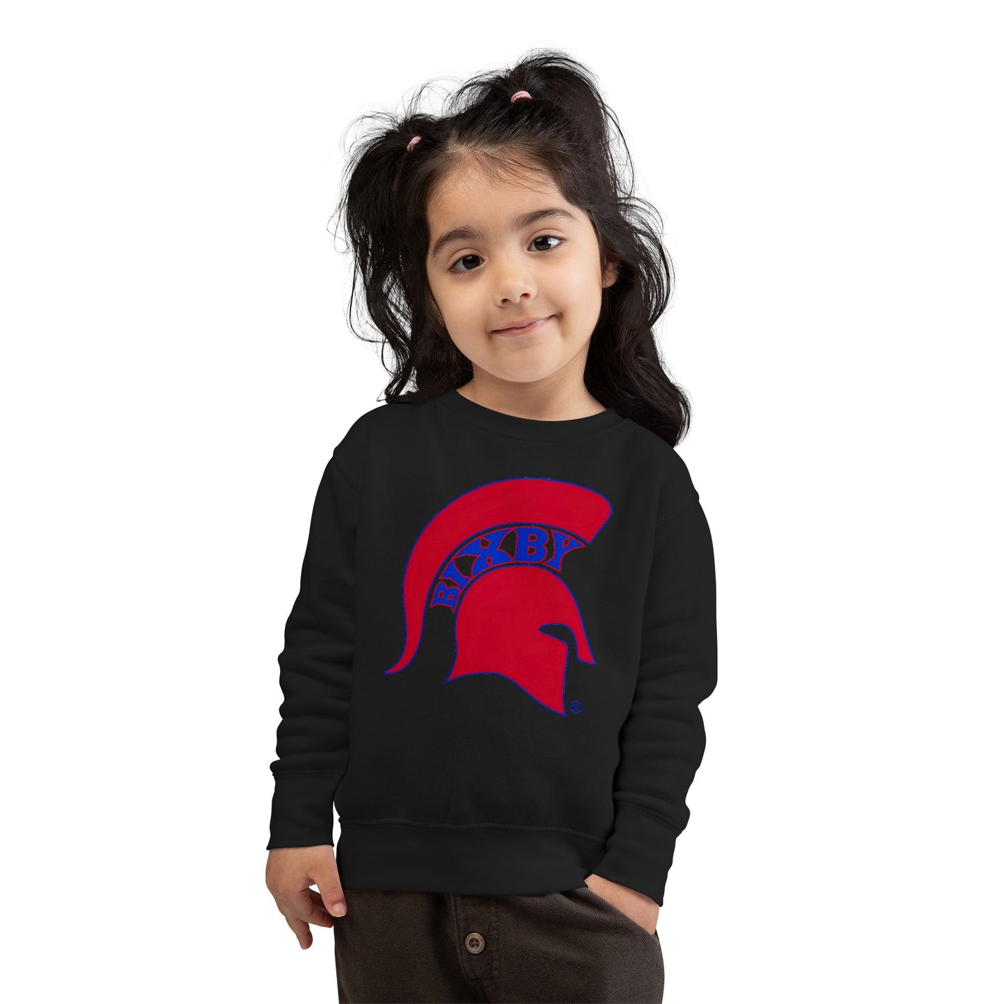 Bixby Spartan Red Logo Toddler Rabbit Skins Sweatshirt