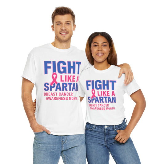 Fight Like A Spartan Breast Cancer Awareness Gildan Tee