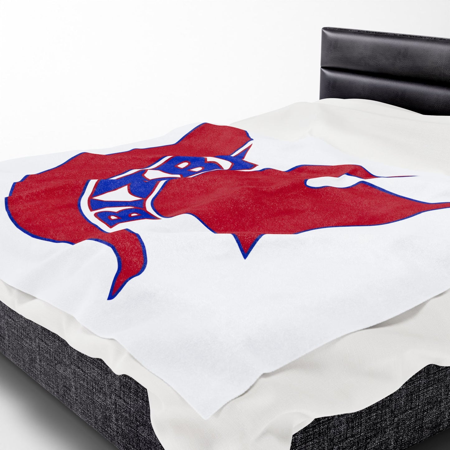 Spartan Red Logo Velveteen Plush Blanket