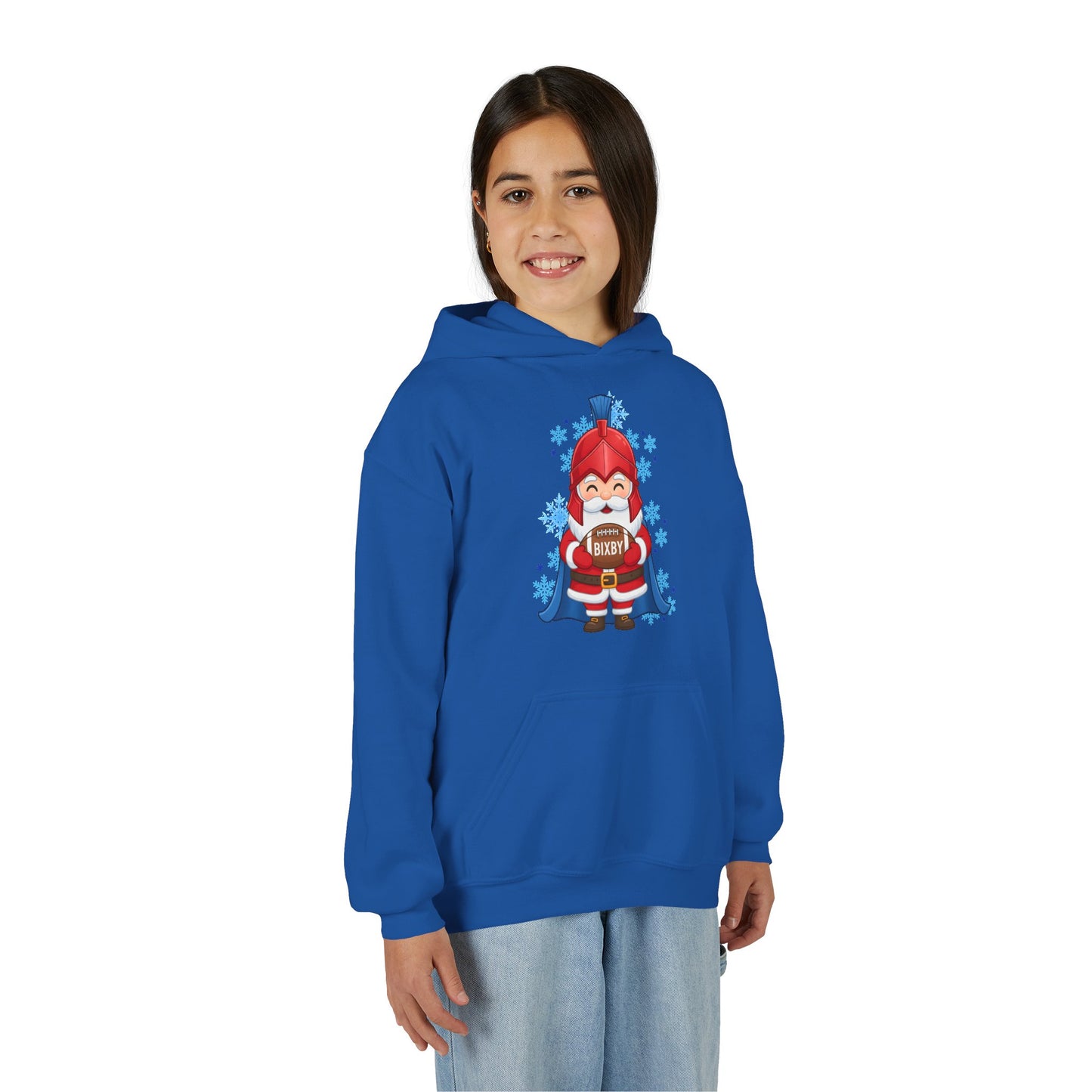Spartan Football Santa Youth Gildan Hoodie