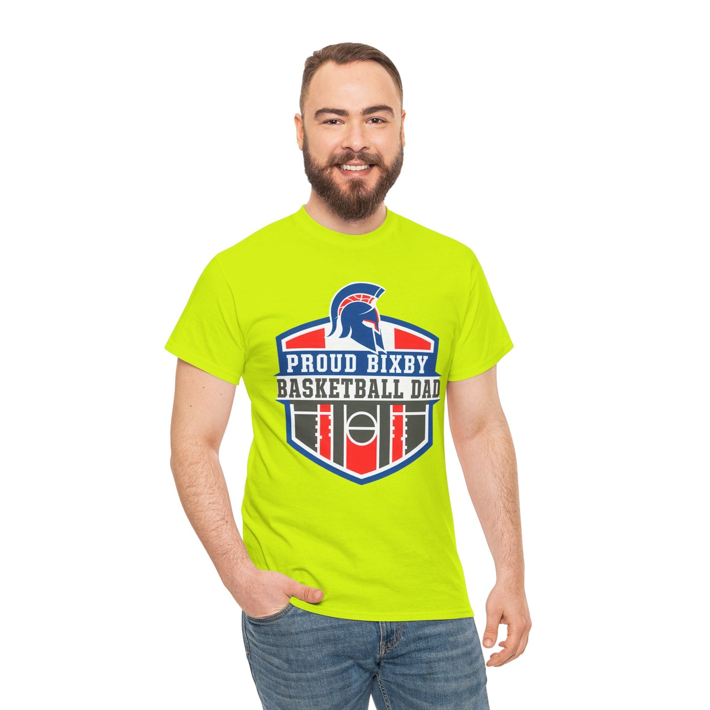 Bixby Spartans Basketball Dad Gildan Tee