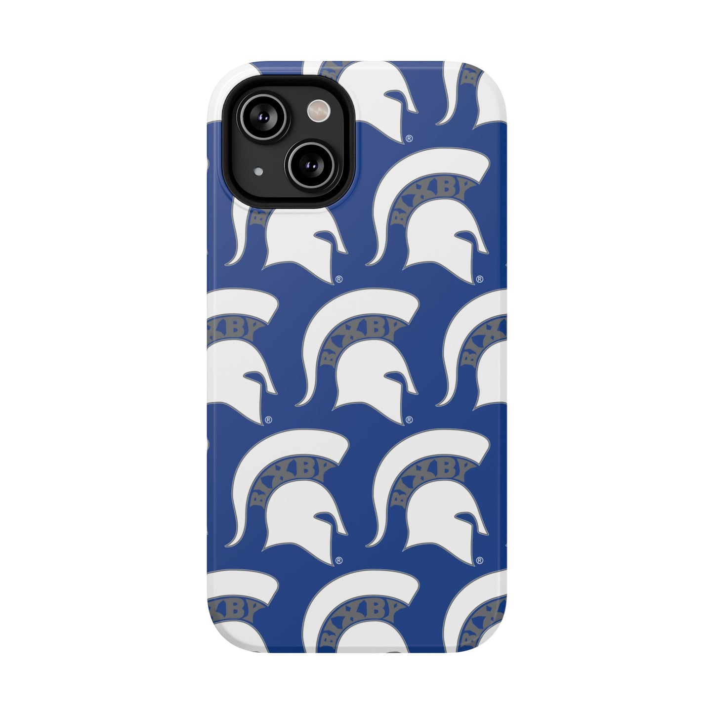 Bixby Spartan White Logo Impact Resistant iPhone Case