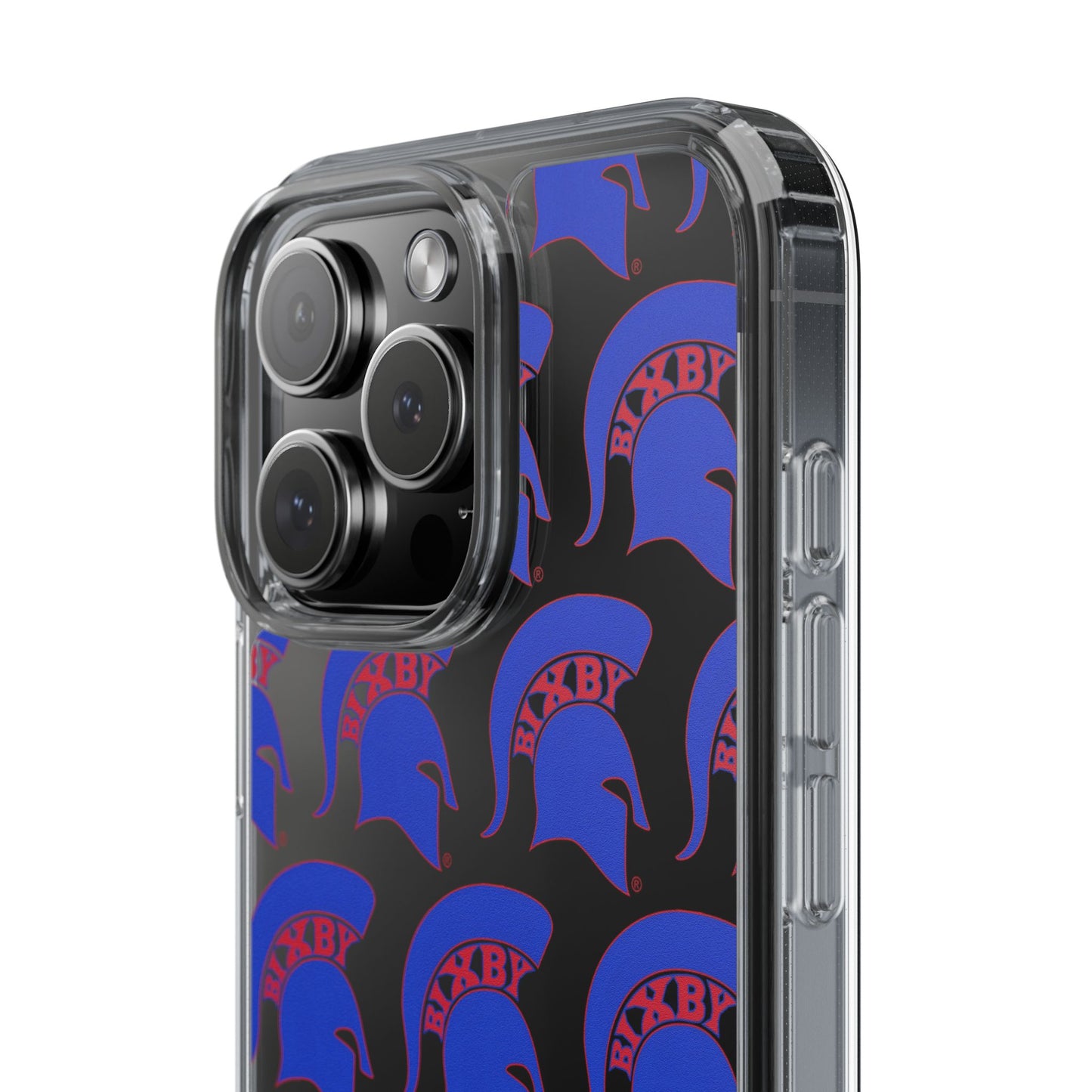 Spartan Blue Logo Clear Apple Phone Case