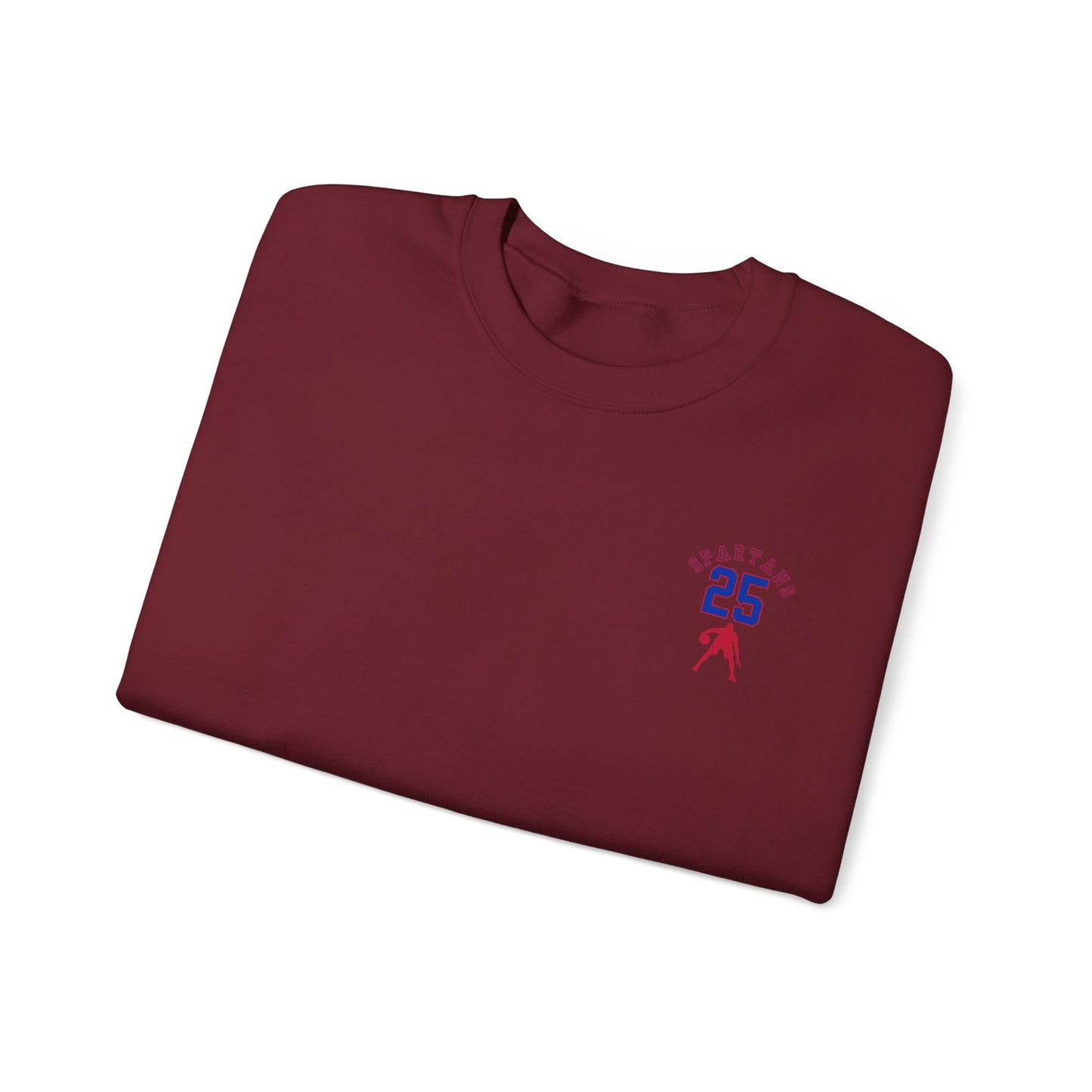 Personalized Boys Bixby Spartan Basketball Crewneck Sweatshirt
