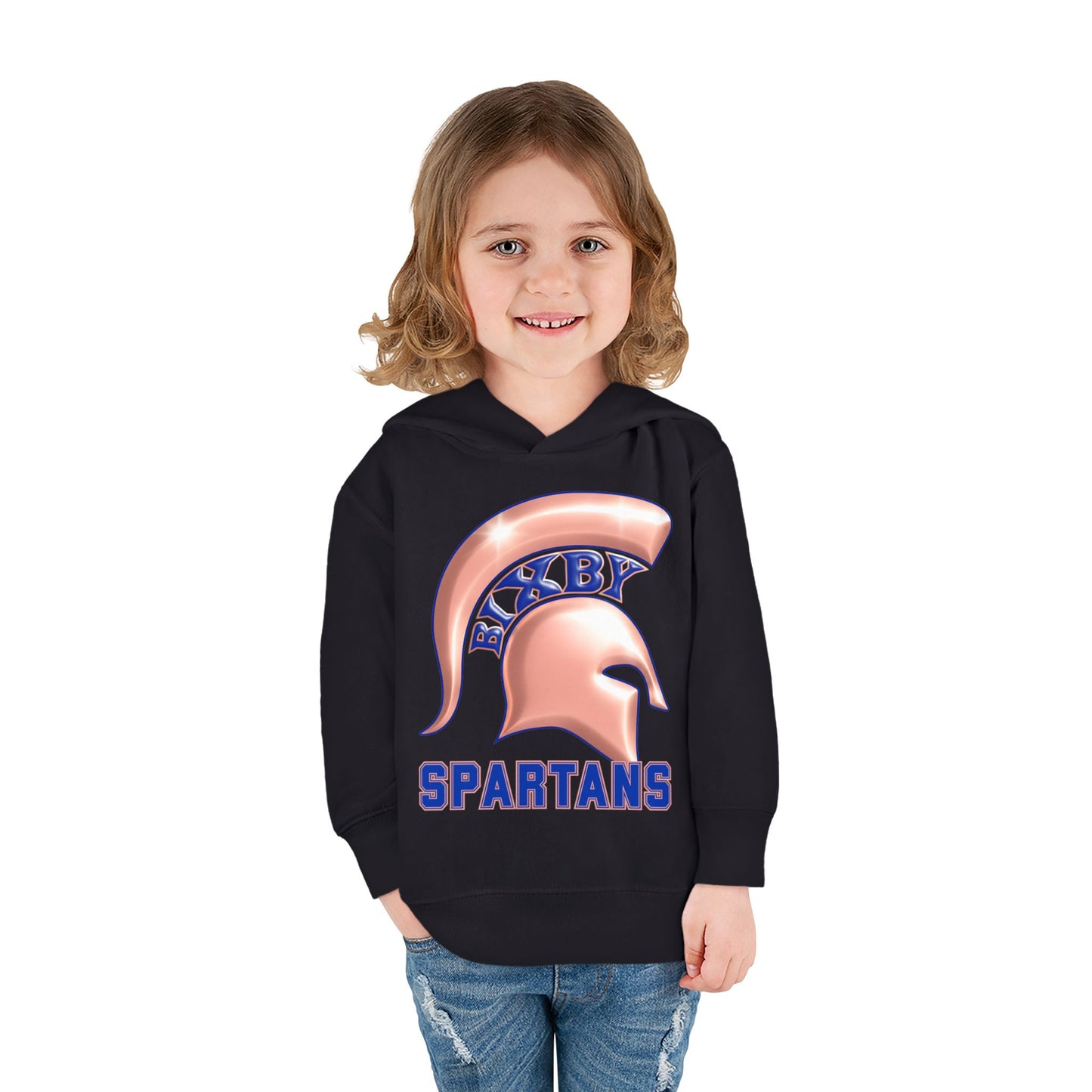 Bixby Spartans Metallic Rose Gold Toddler Rabbit Skins Hoodie
