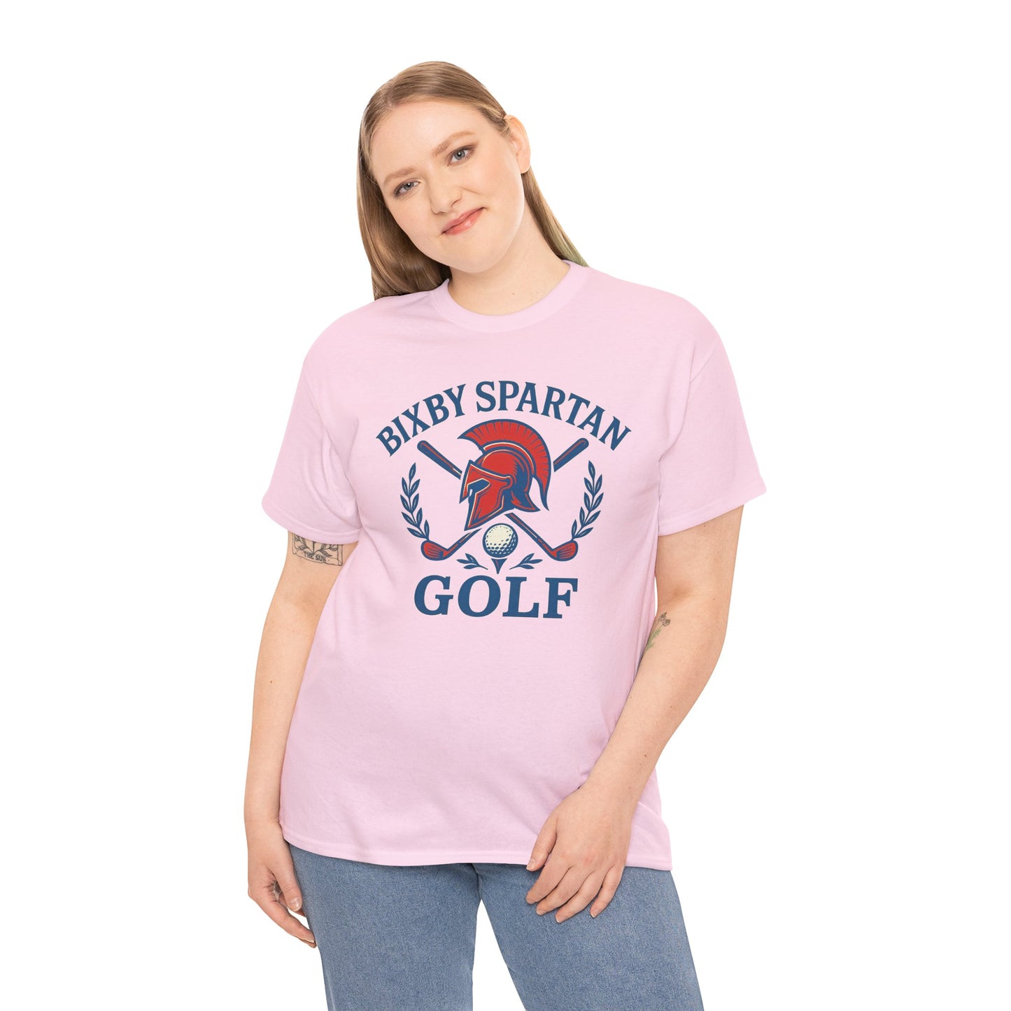 Bixby Spartans Golf Crest Gildan Tee