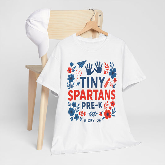 Floral Tiny Pre-K Spartan Gildan Tee
