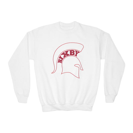 Youth Bixby Spartan Helmet Gildan Sweatshirt