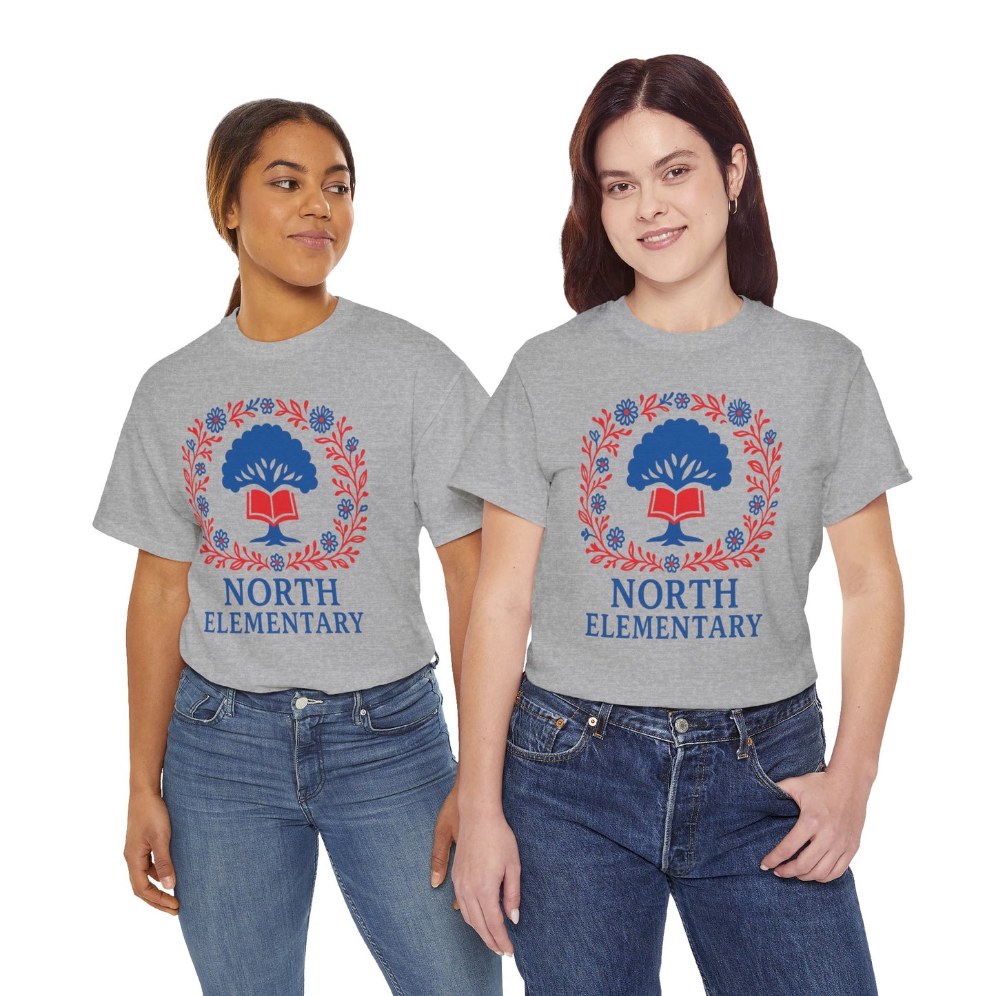 Floral North Elementary Spartan Gildan Tee