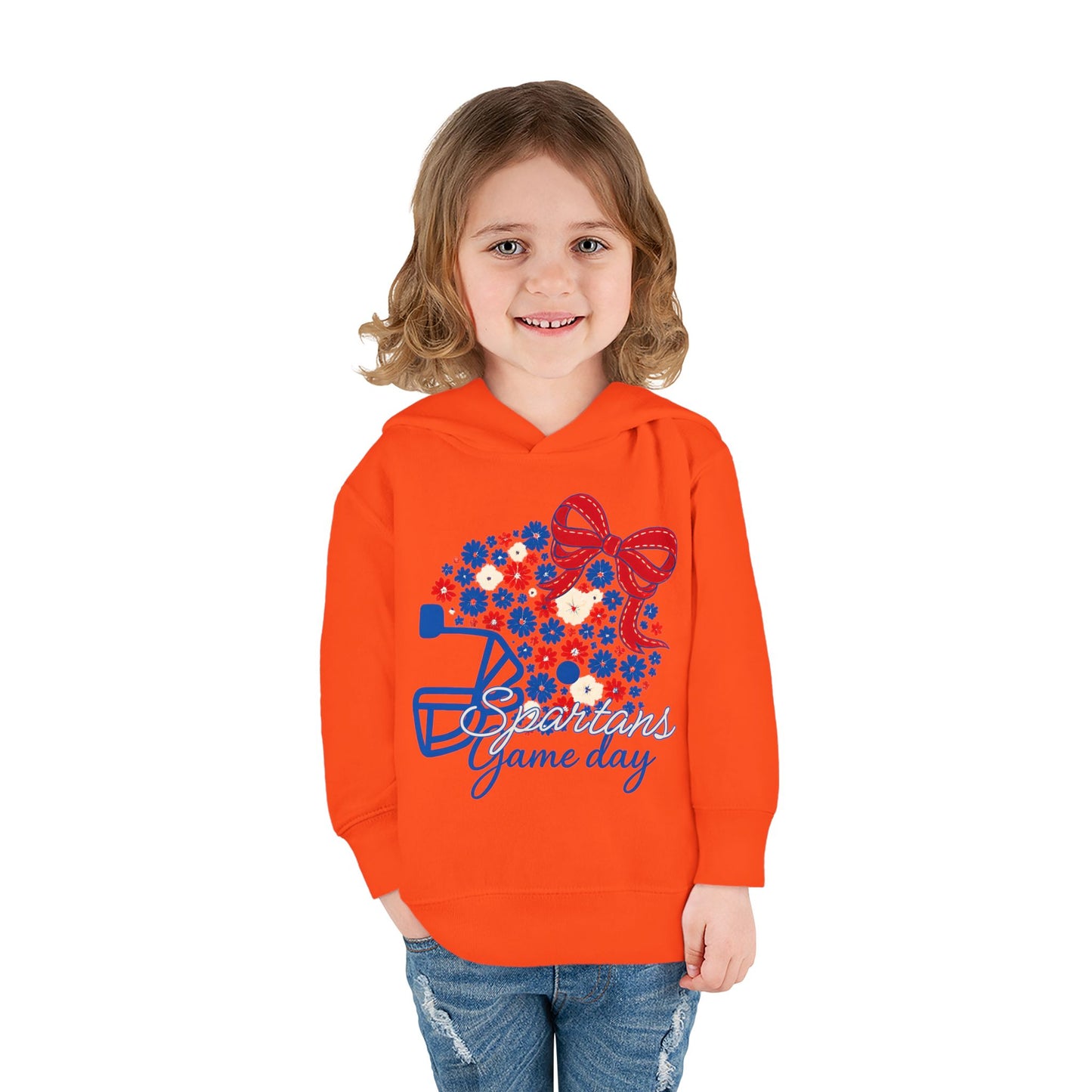 Bixby Spartans Floral Gameday Helmet Toddler Rabbit Skins Hoodie