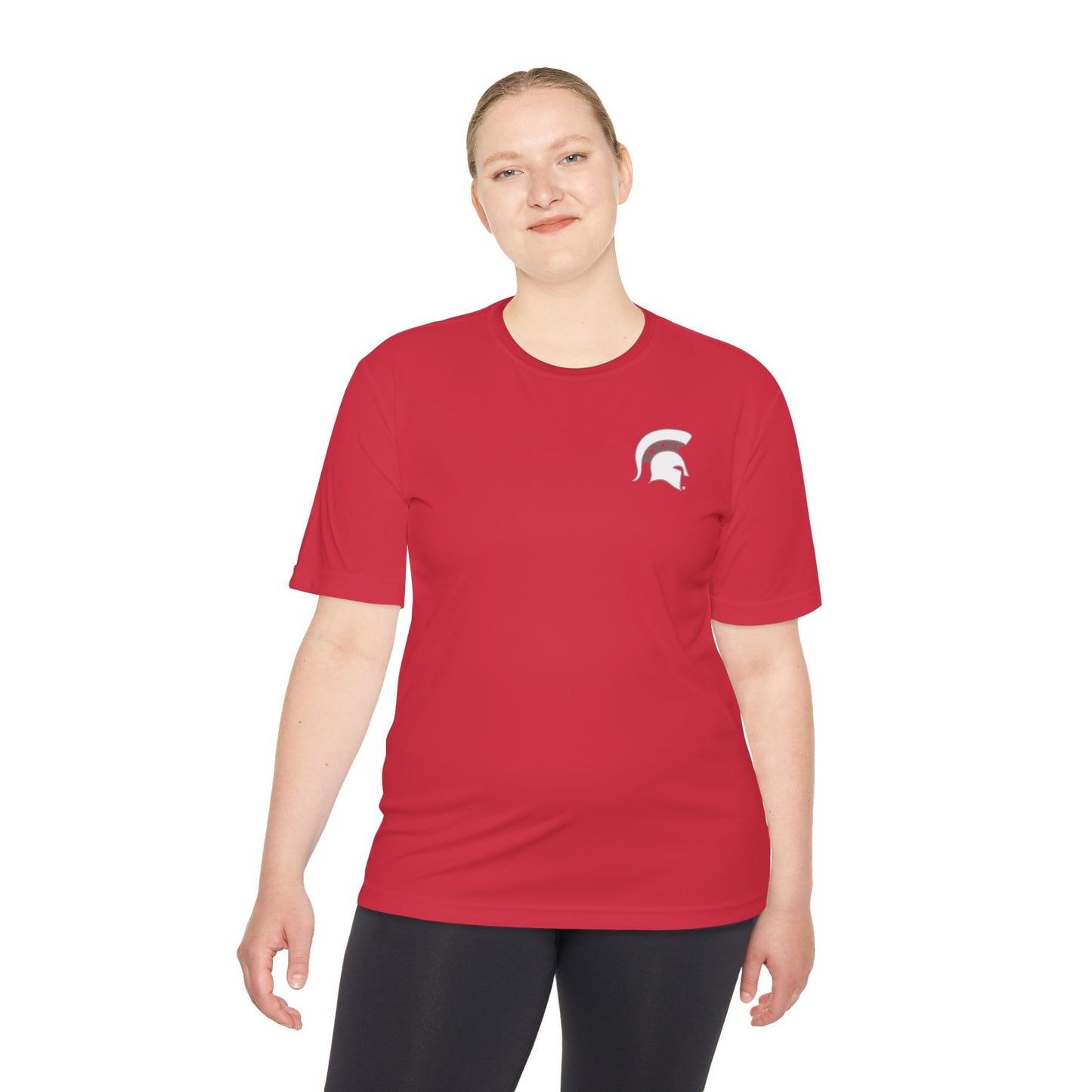 Spartan White Logo Adult Sport-Tek Tee
